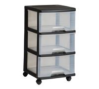 Plastic Shelving Unit Household Shelving Unit StoragBox 3 x 20 Litres Curver