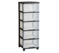 Plastic Shelving Unit Household Shelving Unit StoragBox 5 x 20 Litres Curver