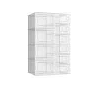 Plastic Shoe Boxes Transparent, Transparent / Large & Small Sizes Combined
