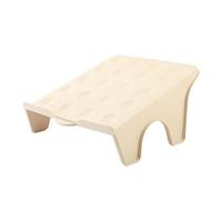 Plastic Shoe Rack,Shoe Slots Organizer,Double Shoe Support,Shoe Storage Shelf,Non-Slip Double Layer Shoe Stacker(khaki-two feet)