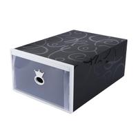 Plastic Shoe Storage Box Stackable Organiser Drawer Style with Window | Thickened Design for Wardrobe Arrangement, Helps Locate Footwear Quickly, Suitable for Sneaker Collectors and Home Organisers