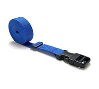 Plastic Side Release Buckle Tie Down Strap Heavy Duty Adjustable 3 Bar Slide Storage Luggage 2.5 Metre Long In 25mm Webbing (Royal Blue)