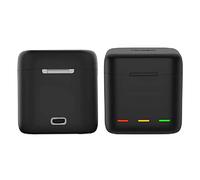 Plastic+Silicone 3-Slot Battery Charger Storage Charging Case Box With 3 Colored Indicator Display For GoPro Hero 9 Black