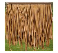 Plastic Simulated thatch Palm Leaf Roofing Antique Tile Decoration Garden Scenery Wooden House Artificial Hair Straw Pavilion PE/PVC Fake Straw 0.5X0.5m (1.64X1.64ft),2pcs