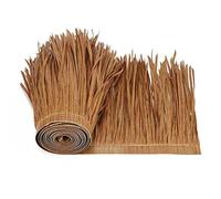 Plastic Simulation Thatch Roll Palm Leaf Artificial Thatch Roll Fake Grass Tile Fireproof Environmental Protection Sunshade Decoration for Tiki Bar Huts Roof(Yellow b,0.5x15m/1.64X49.2ft)