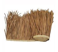 Plastic Simulation Thatch Roll Palm Leaf Artificial Thatch Roll Fake Grass Tile Fireproof Environmental Protection Sunshade Decoration for Tiki Bar Huts Roof(Yellow a,0.5x10m/1.64X32.8ft)
