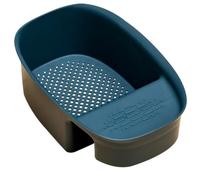 Plastic Sink Strainer Basket with Quick Dry Draining for Kitchen Sink | Blue Mesh Drainer, Rounded Corners and Smooth Edges, Dense Base Holes, for Scraps and Brushes