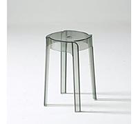 Plastic Sitting Stool Stackable Design - Clear Acrylic Shower Stool Waterproof Transparent Chair for Bathroom Kitchen Bedroom Dining Chair