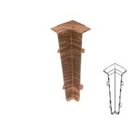 Plastic Skirting Board - High Line 2.5m PVC Skirting Board Internal Corner - Cantabrian Oak - 236