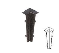 Plastic Skirting Board - High Line 2.5m PVC Skirting Board Internal Corner - Dark Wenge - M200