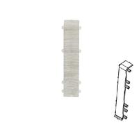 Plastic Skirting Board - High Line 2.5m PVC Skirting Board - Joint Trim/Link - Santiago Ash - M289