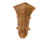 Plastic Skirting Board - Premium 2.5m PVC Skirting Board Internal Corner - Reduta Oak - M134
