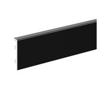 Plastic Skirting Board PVC Status Line Black 80mm x 2.2m Water Resistant Skirting Board for Bathroom, Kitchen & Living Areas, UV Resistant, Impact Resistant, Easy Clean Lacquered Finish