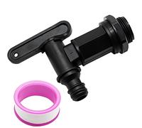 Plastic Snap-Fit Water Butt Rain Barrel Tap - Black,Tap for Waterbut, Water Butt Rain Water Collection Barrel Tap, Black Plastic Push-Fit