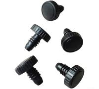 Plastic Snooker Cue Butt Protectors 5 Pack Bottom Covers Compatible With Peradon Master For Cues Round Cusp Teeth Joint Guard Black(round tooth)