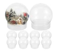 Plastic Snow Globe with Screw Off Cap 10PCS DIY Small Globe Plastic Light Bulb Aldult DIY Clear Water Globe DIY Snow Globes DIY Supplies Empty Snow Globes Snow Globes for Girls