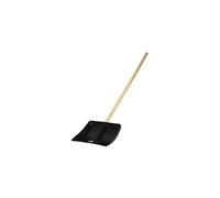 Plastic Snow Shovel Wooden Handle Snow Removing Scoop Heavy Duty Black