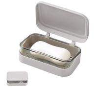 Plastic Soap Box with Lid & Removable Drainer | Travel-Friendly | Elegant Design | Keeps Soap Dry