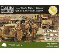 'Plastic Soldier 15mm WWII German Medium Trucks - 5 models in box, Multicolor