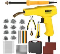 Plastic SONNLER 2 in 1 Welding Kit, 1000PCS Hot Stapler Repair Kit for Car Bumper Crack Repair with Iron, Rods, Metal Mesh, Abrasive Paper, Aluminum Tape