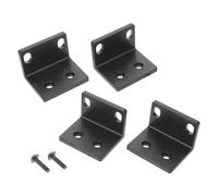 Plastic Speaker Cabinet Edge Guard 4pcs Black Mounting Brackets