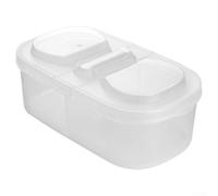 Plastic Spice Storage Box Single Grid Clear Lid(double grid)