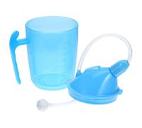 Plastic Spill Proof Drinking Cup with Handle Design and Flow Control for Elderly and Maternity Use, Convalescent Feeding Cup for Bedridden Patients and Disabled Adults