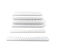 Plastic Spiral Binding Backs, 21 Rings Diameter 25 mm, Size A4, Capacity 181-200 Sheets, White, Pack of 50