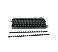 Plastic Spiral Binding Backs, 21 Rings Diameter 8 mm, Size A4, Capacity 21-40 Sheets, Black, Pack of 100