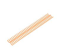 Plastic Spiral Binding Coils Kit 20Pcs 34 Holes Binding Coils Kit 15mm Coilbinder Spines for Students and Coworkers Stationery (Orange)