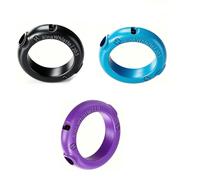 Plastic Sport Ring Whistle Dog Training Whistle Sets with Dual-Tone high & Low Frequency,Mix Two Sizes of 3packs/4packs/6packs. (3packs Large Black/Blue+Small Purple, Large and Small)