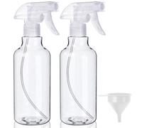 Plastic Spray Bottles (2 Pack 500ml) Heavy Duty Spray Mist and Jet Empty Water Spray Bottle for Cleaning Solutions Essential Oils Hair Plants BBQ Behavior Correction of