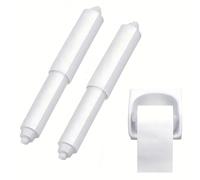 Plastic Spring-Loaded Toilet Roll Holders - Practical Replacement Inserts for Bathroom Tissue Rolls