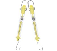 Plastic Spring Scale Cylinder Dynamometer 2pcs with Hanging Hook | Stainless Steel Spring, Readable Calibrations, Cylinder, Measures Force and Mass during Field Experiments Random Color (2pcs)
