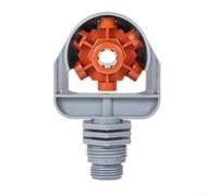 Plastic Sprinkler Heads, 1-Pack Adjustable Nozzle 6 Pattern Watering 90-360 Degree Range Flow Control Valve for Garden Irrigation