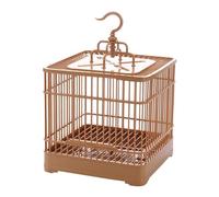 Plastic Square Bird Cage Small Parrot Cage with Hanging Hook Base and Pole for Parakeets Cockatiels Budgies