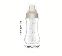 Plastic Squeeze Sauce Bottles - Leakproof,Refillable Condiment Containers with Measurement Marks for Ketchup, Honey, Oyster Sauce Kitchen Essentials