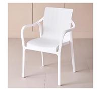 Plastic Stacking Chairs Dining Side Chair Outdoor Patio Chairs Modern Patio Seating Furniture Balcony Outside Garden Chair for Restaurant