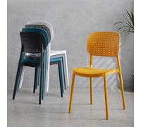 Plastic Stacking Chairs for Commercial Events, Breathable High Back Seat, Practical Seating for Modern Offices, 1 Piece
