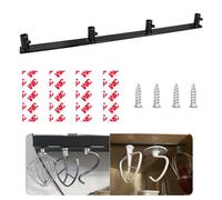 Plastic Stand Mixer Attachment Holder Compatible With Kitchenaid Mixer Accessories, Organize Flat Paddle Beater, Wire Whisk, Dough Hook Attachments, Space Saver for Wall or Below Cabinets,1 Pcs Black