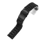 Plastic Steel Light Watchband 23mm Carbon Fiber Strap Compatible With Luminox 3080 3150 3051 Sport Mans Black Bracelet Watches Accessories(Black-Black buckle)