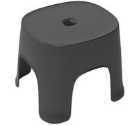 Plastic Stool, 8.1x7.7x6.3 Inch Plastic Small Step Stool, Multi-functional Black Step for Living Room Bathroom Kitchen Footstools Black Foot
