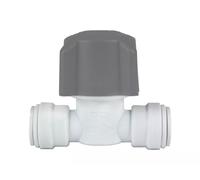 Plastic Stop Valve 15mm (15STV/2) (Pack of 2) John Guest Grey One Size