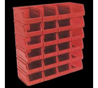 Plastic Storage Bin 105 x 165 x 85mm - Red Pack of 24