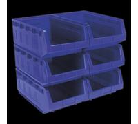 Plastic Storage Bin 310 x 500 x 190mm - Blue Pack of 6