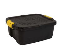 Plastic Storage Box 24 Litres - Black Heavy Duty by Strata