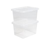 Plastic Storage Box 25 Litres - Clear Crystal by Wham
