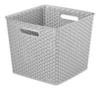 Curver My Style Grey Plastic Stackable Storage Basket (H)28Cm (W)33Cm (D)33Cm