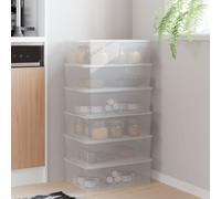 Plastic Storage Box 37x26x13cm Clear PP 10L Stackable Clip Lid 6-Pack BPA-Free