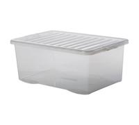 Thumbs Up Plastic Storage Box with Lid in Clear, Size 45 Litre | Charlies